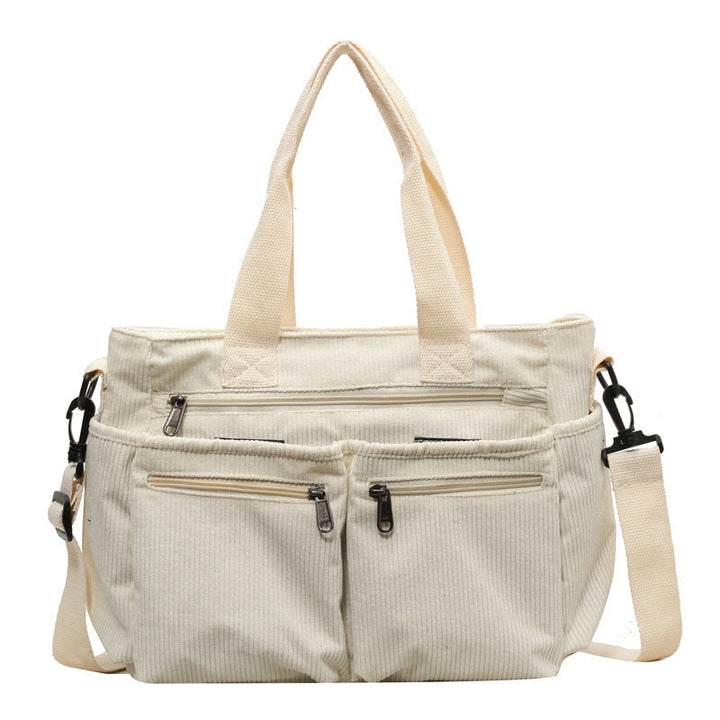 Trendy ribfløjl skuldertaske - VelvetVogue