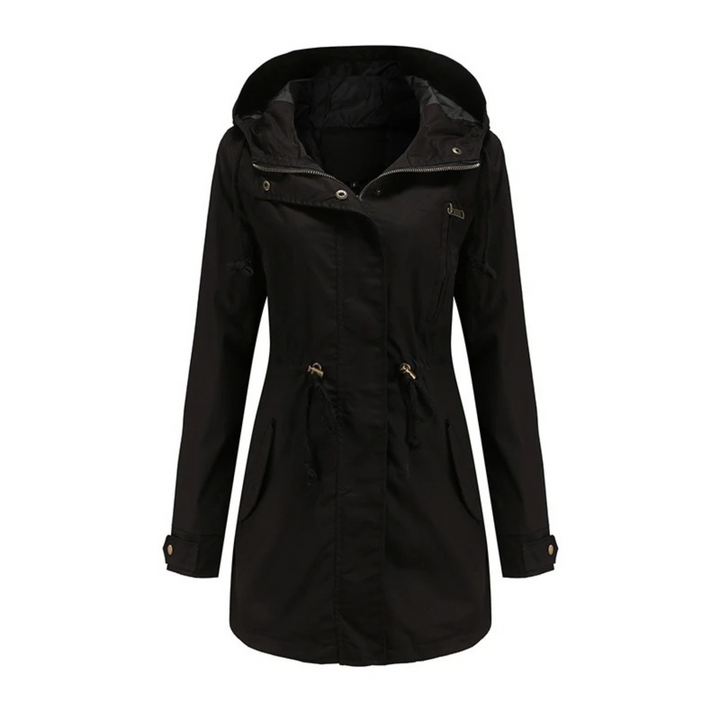 Let og stilfuld efterårsjakke til damer med lang pasform – Amira