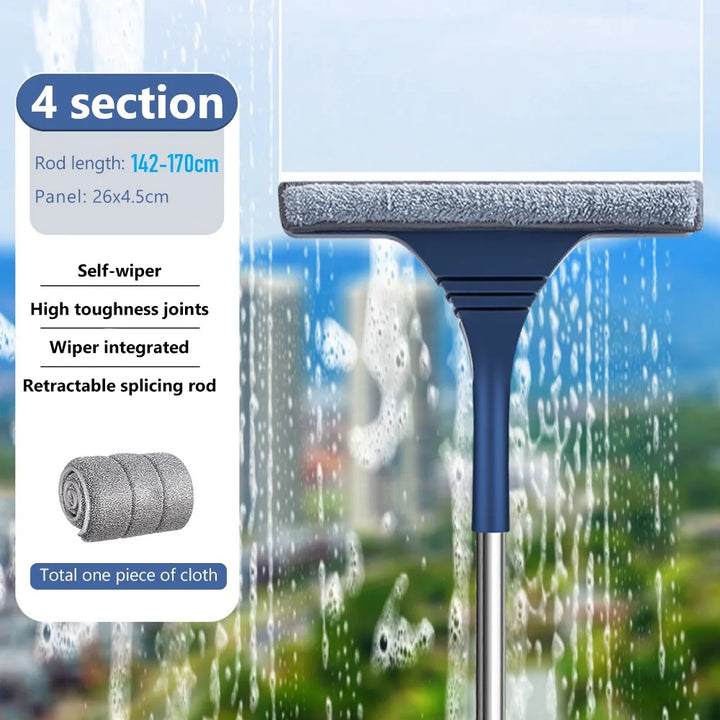 2‑in‑1 Window Mesh and Glass Cleaning Squeegee – Telescopic Handle – Buy 1, Get 1 Free-4 Section-State of Style