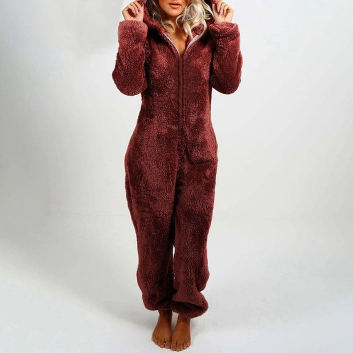 Behagelig plys-onesie til damer - Harper