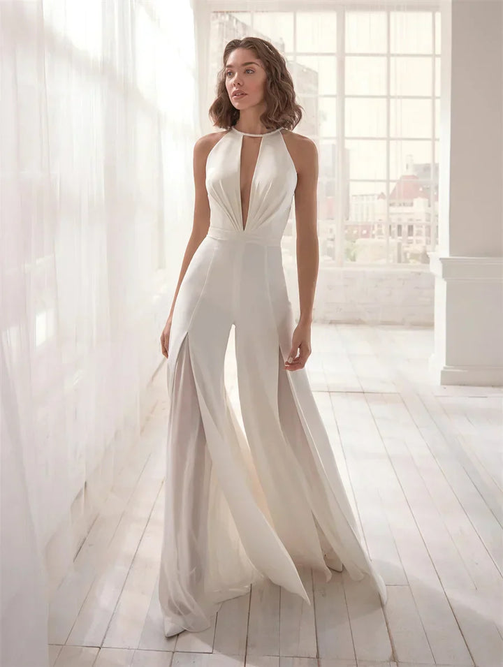 Trendy dames-jumpsuit med V-udskæring – Noemi