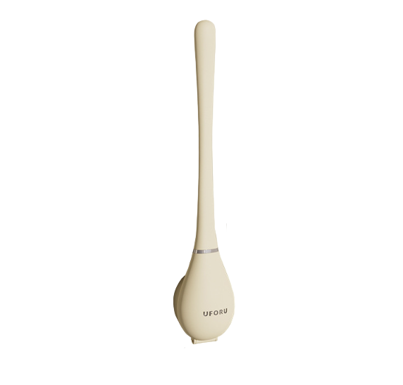 Silikon-toiletbørste med vægmontering & drypfang – Clevora