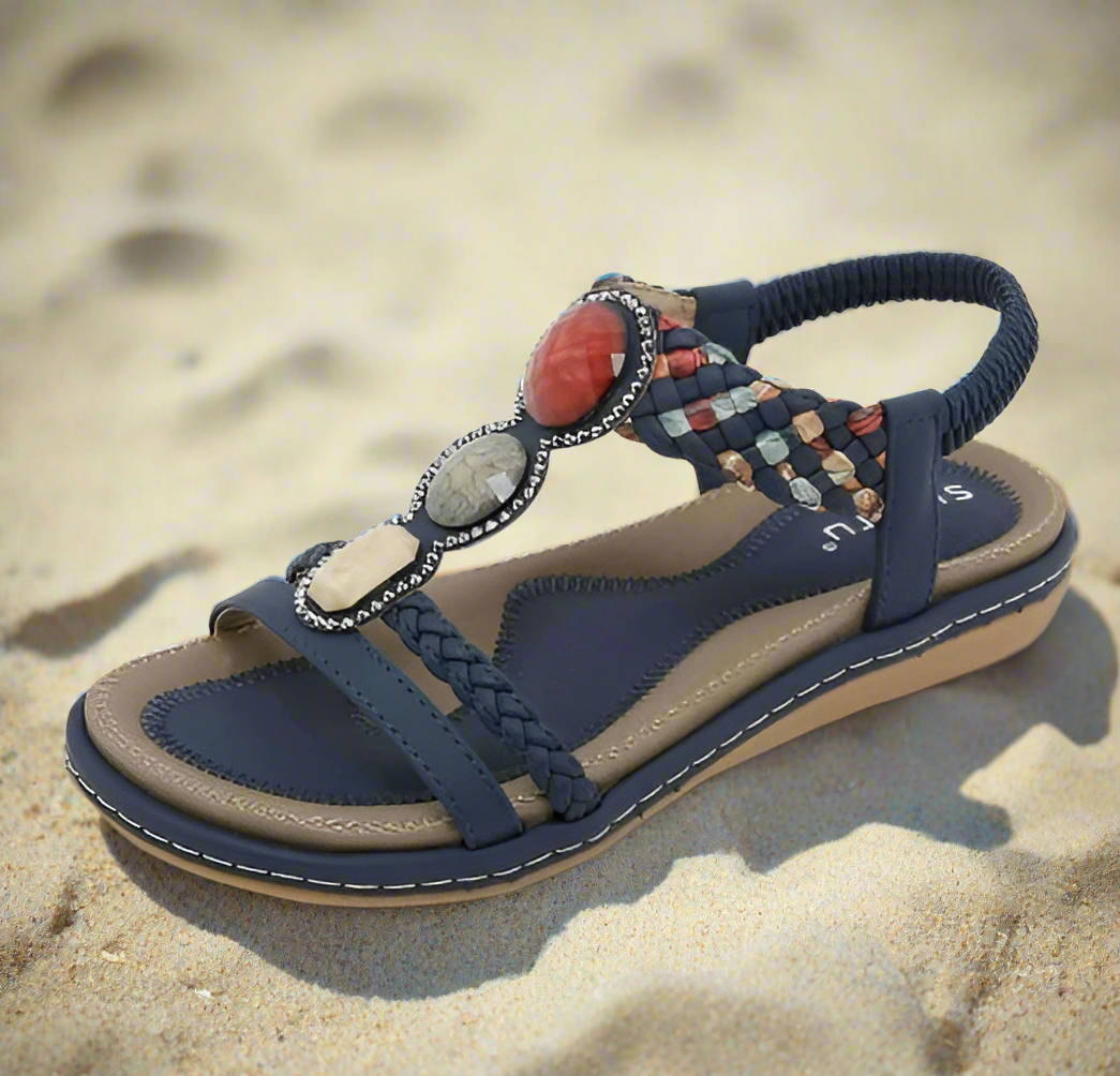 Stilfulde lave damesandaler – Claire
