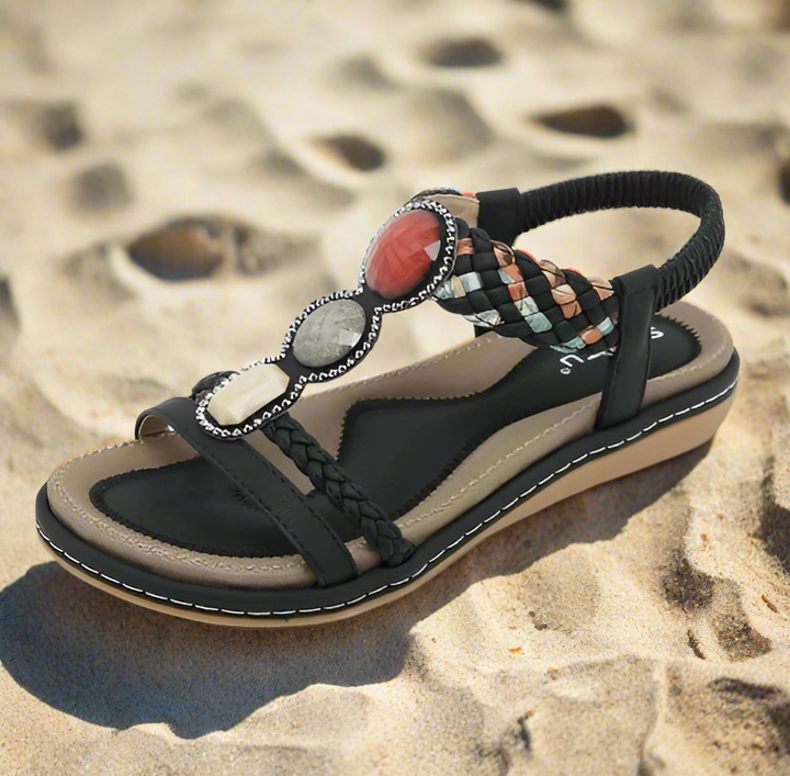 Stilfulde lave damesandaler – Claire