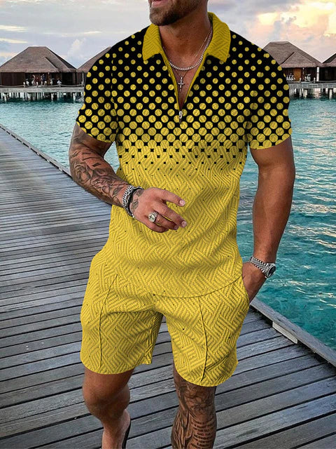 Todelt sommersæt til herrer med polo og shorts – Damon