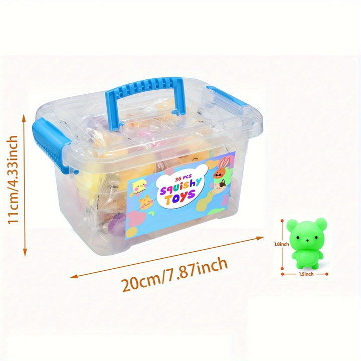 36 søde squishy dyrelegetøj - KawaiiKnijpjes