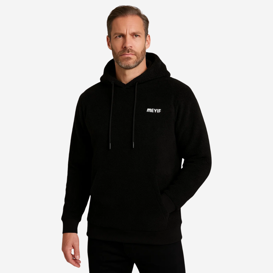 Herre hoodie foret med pels & hætte – Emil