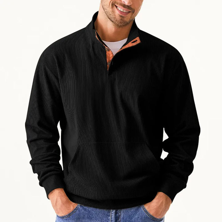 Herresweater med stående krave - Liam