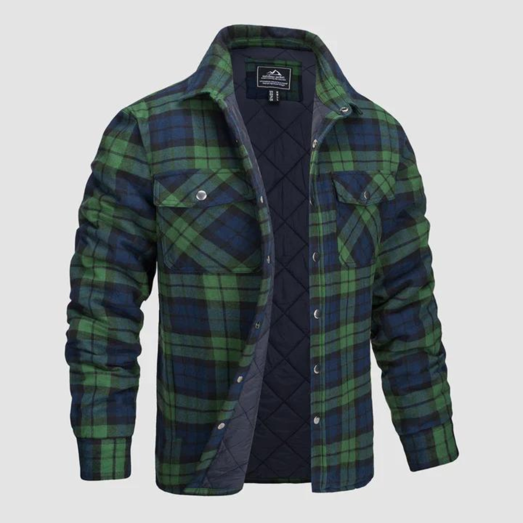 Herrer flannel skjortejakke med varm foring – Magnus