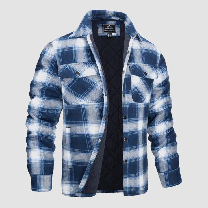 Herrer flannel skjortejakke med varm foring – Magnus
