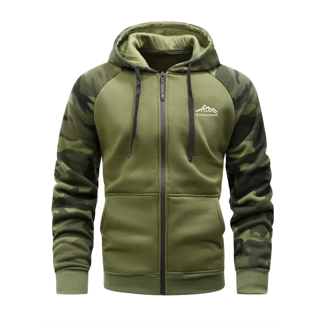 Varm og behagelig herre camo fleecejakke – Ethan