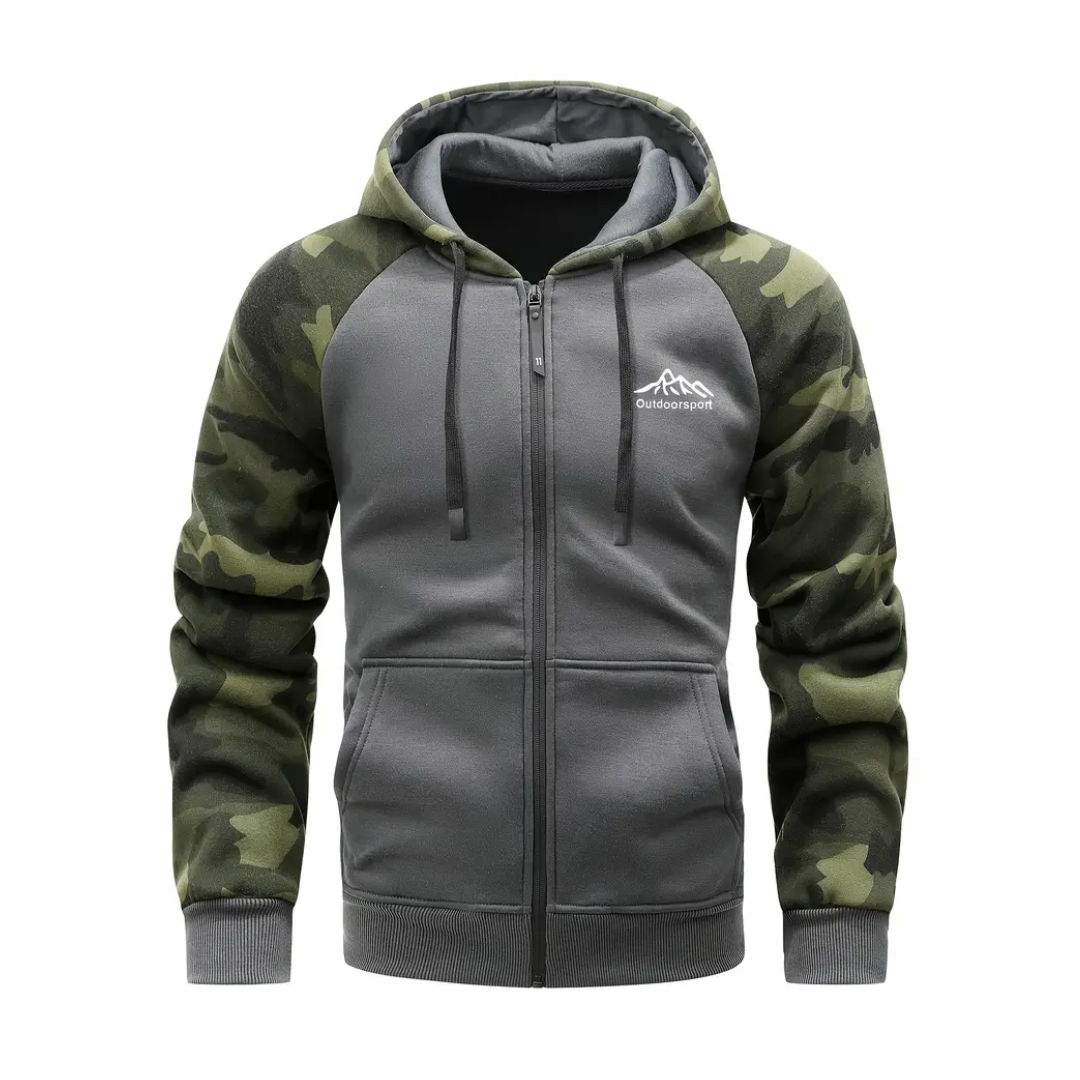 Varm og behagelig herre camo fleecejakke – Ethan