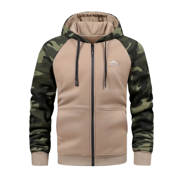 Varm og behagelig herre camo fleecejakke – Ethan