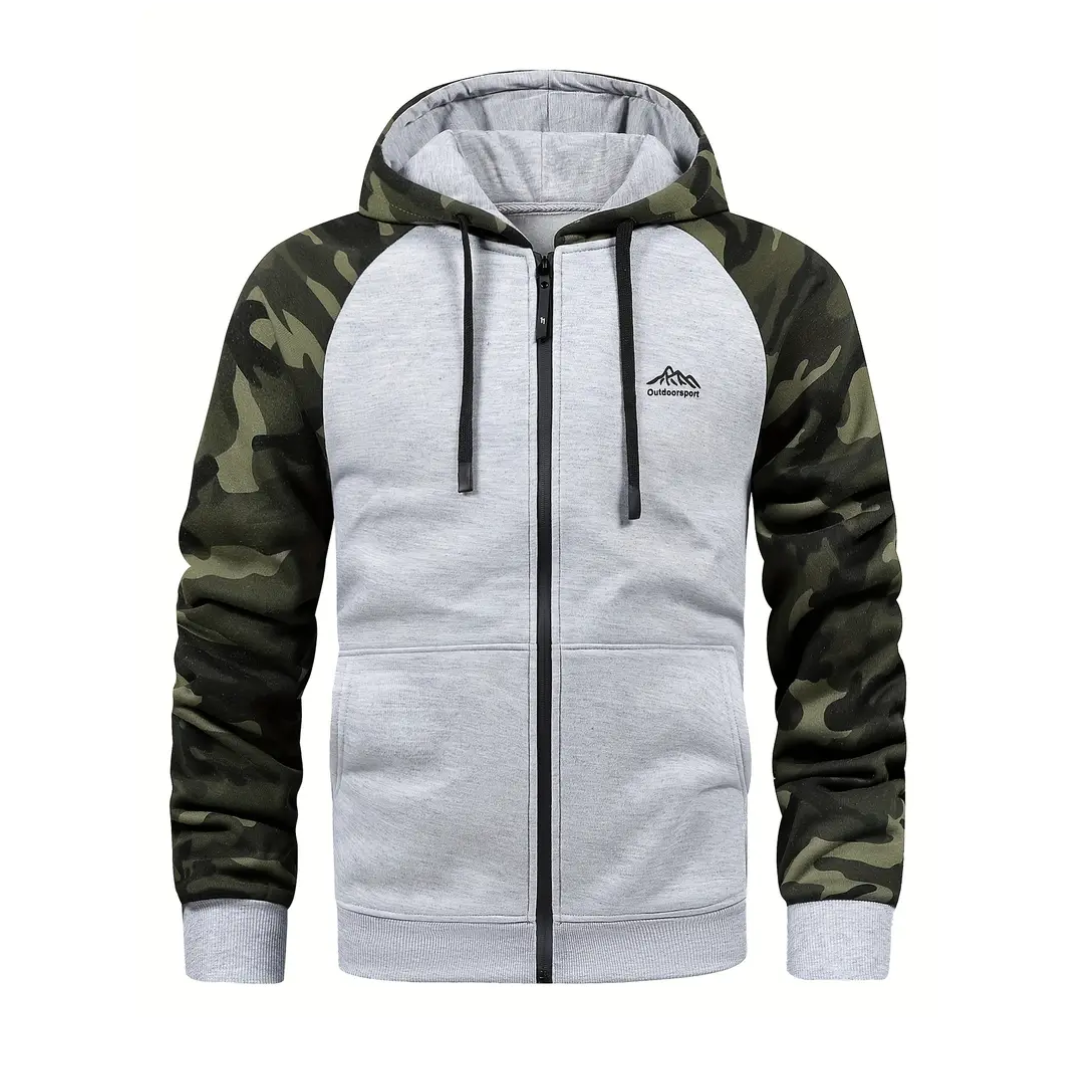 Varm og behagelig herre camo fleecejakke – Ethan