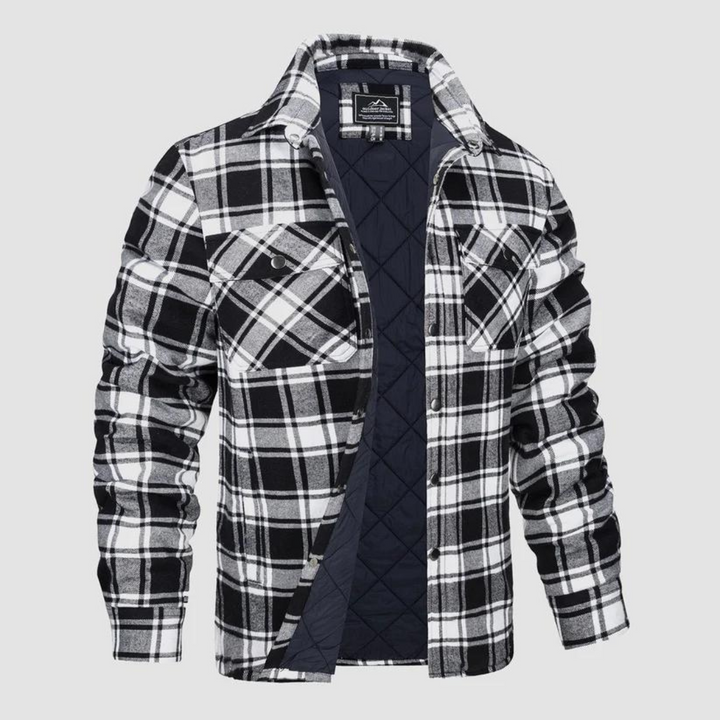 Herrer flannel skjortejakke med varm foring – Magnus