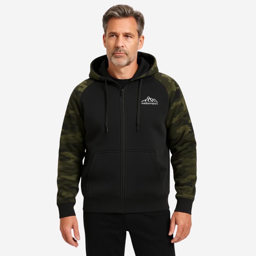 Varm og behagelig herre camo fleecejakke – Ethan