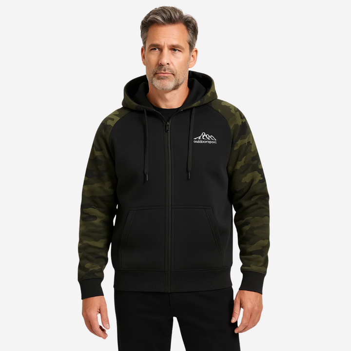 Varm og behagelig herre camo fleecejakke – Ethan