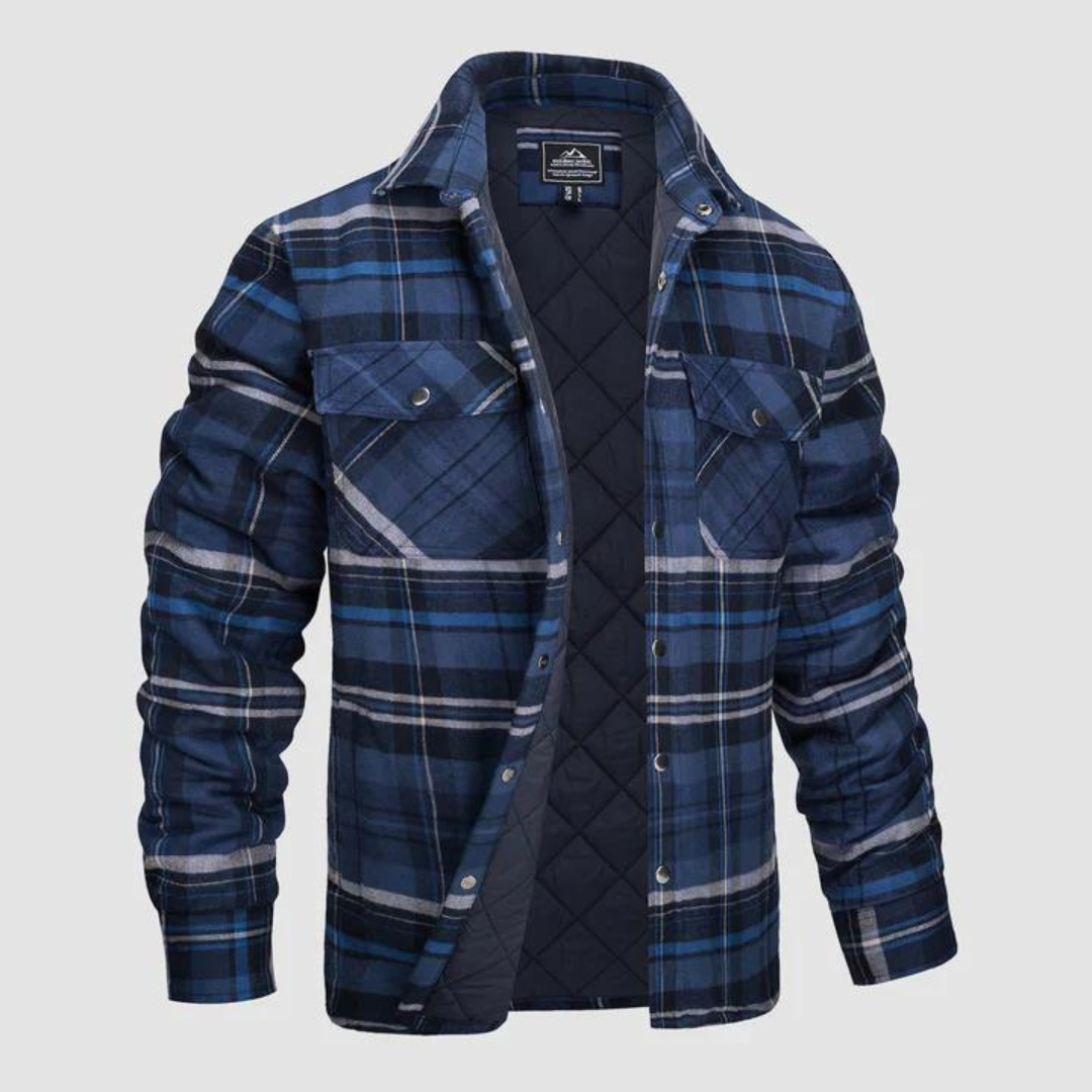 Herrer flannel skjortejakke med varm foring – Magnus