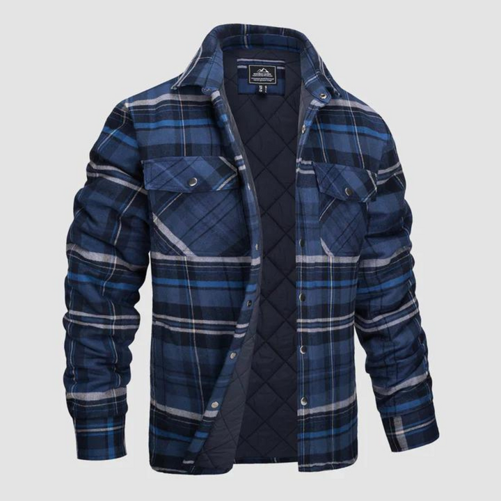 Herrer flannel skjortejakke med varm foring – Magnus
