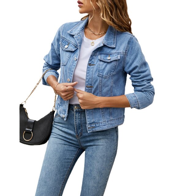 Trendy denimjakke til damer med behagelig pasform – Efterårsmagi Malina