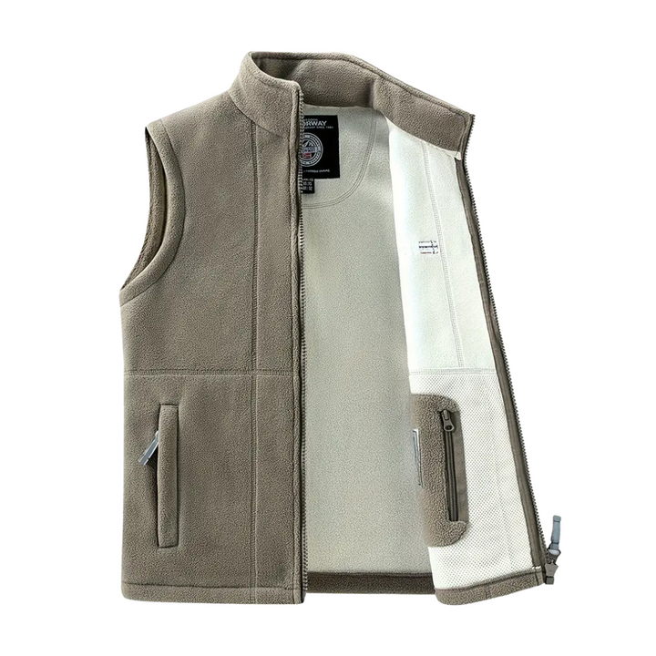 Herren fleece udendørs vest – Foret med ståkrave – Kaspar