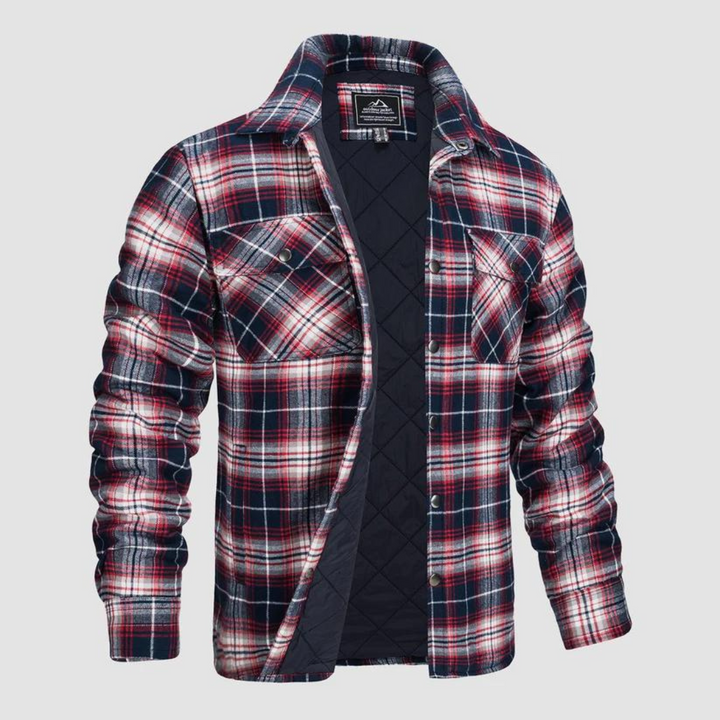 Herrer flannel skjortejakke med varm foring – Magnus