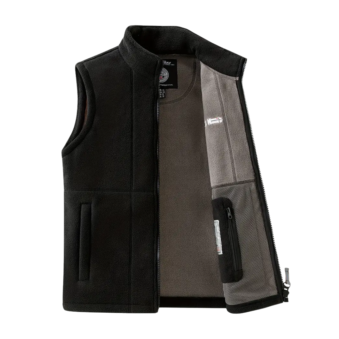 Herren fleece udendørs vest – Foret med ståkrave – Kaspar