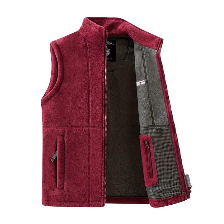 Herren fleece udendørs vest – Foret med ståkrave – Kaspar