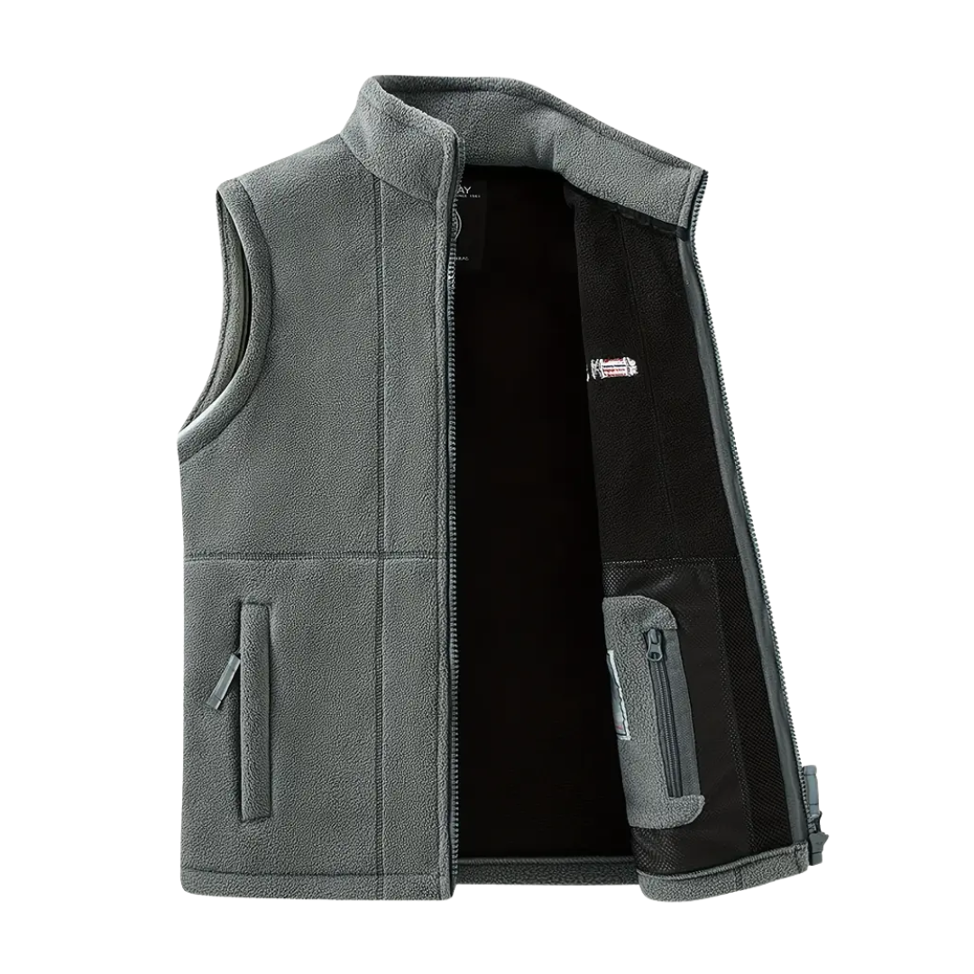 Herren fleece udendørs vest – Foret med ståkrave – Kaspar