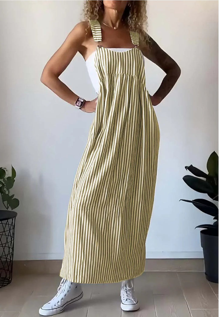 Stilfuld stribet casual-jumpsuit med komfortpasform – Liana