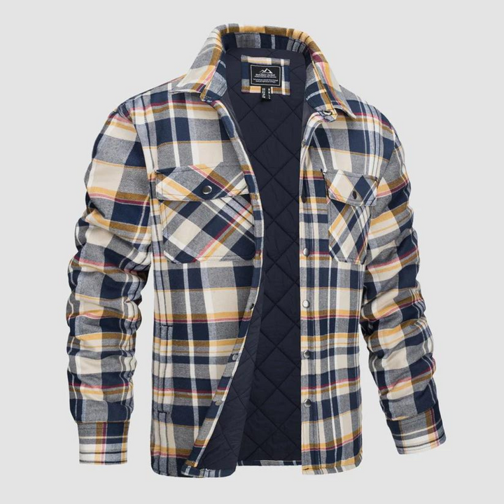 Herrer flannel skjortejakke med varm foring – Magnus