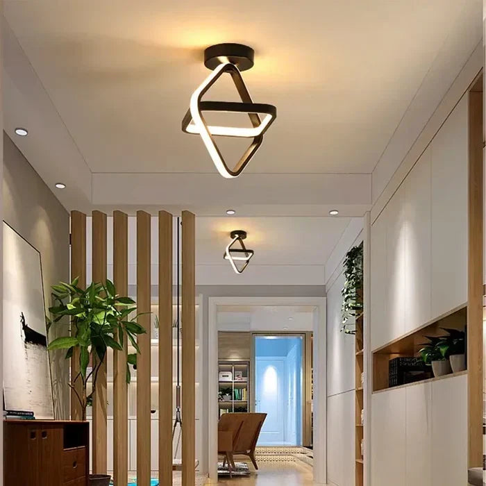 Moderne LED-loftlampe med dobbelt ringdesign - Twilight Rings