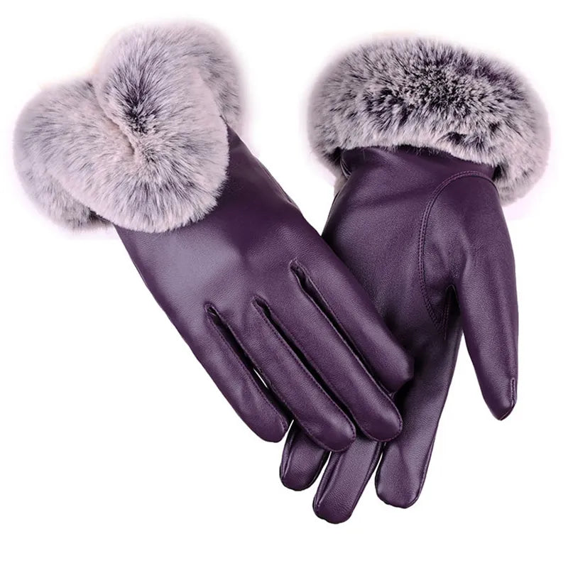 Trendy PU-læderhandsker - SilkGlide