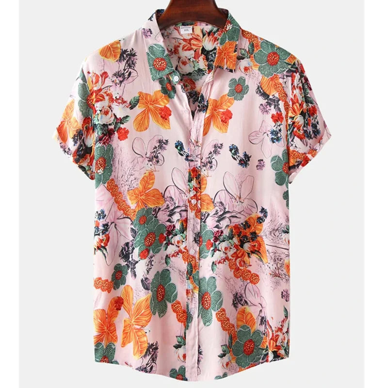 Let & stilfuld tropisk skjorte med blomsterprint til herrer – Mateo