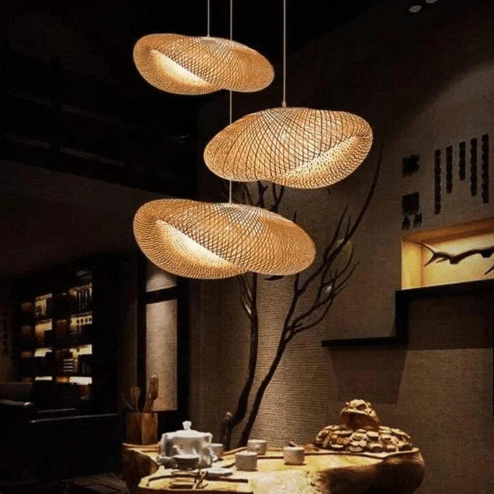 Trendy Rattan Hængelampe - NaturGlow