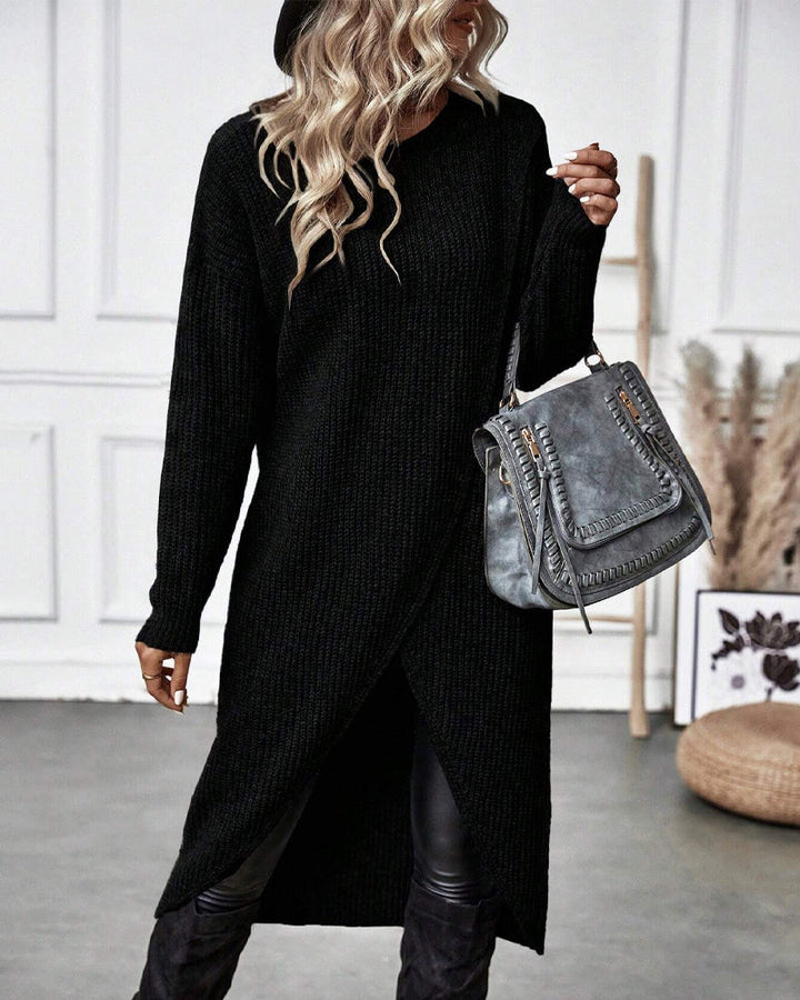 Stilfuld Ensfarvet Sweaterkjole - Lina