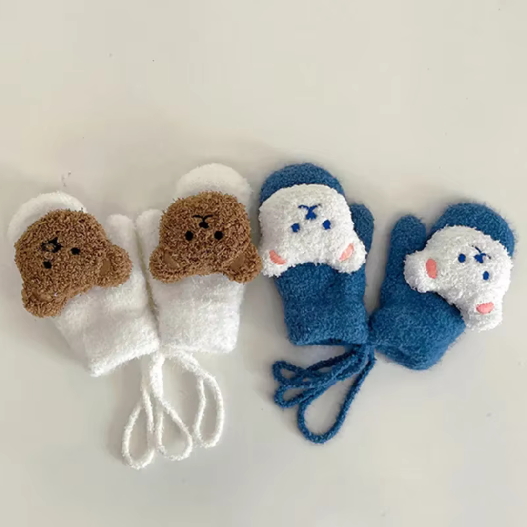 Børne-vinterhandsker med bjørnemotiver – TinyBear handsker