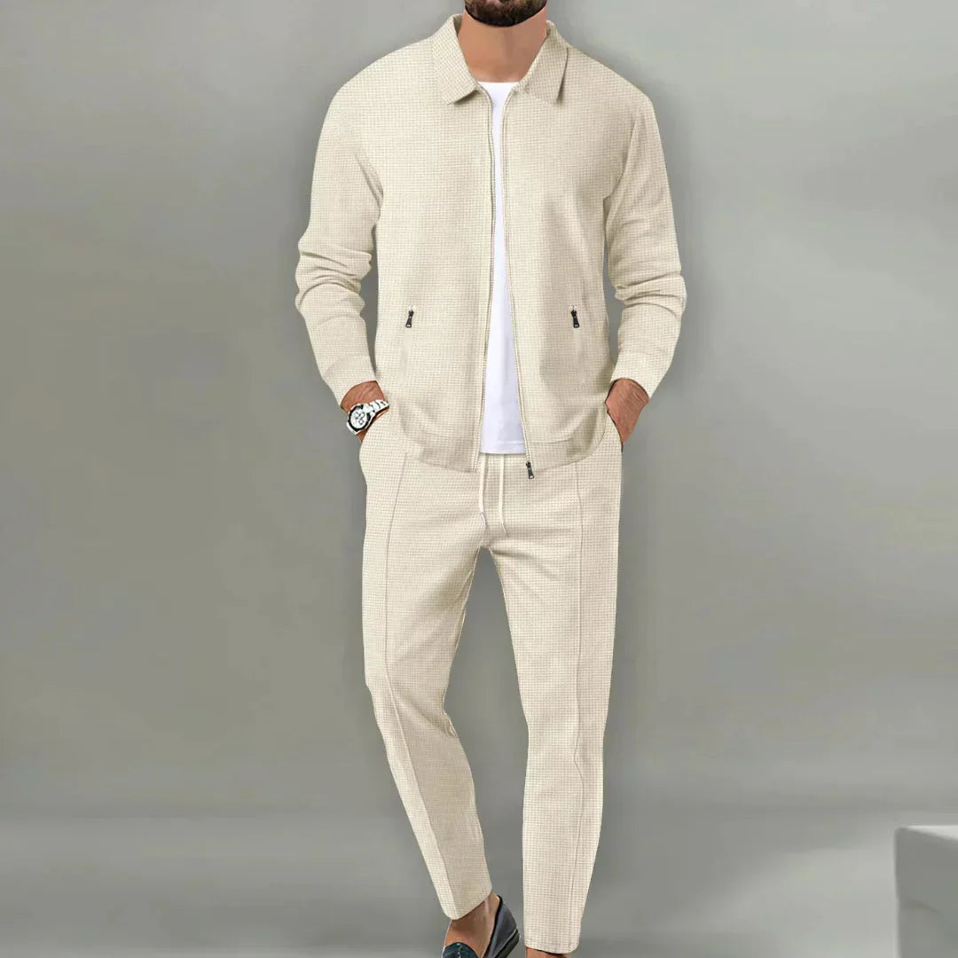 Casual todelt sæt med blazer og klassiske bukser - Leo
