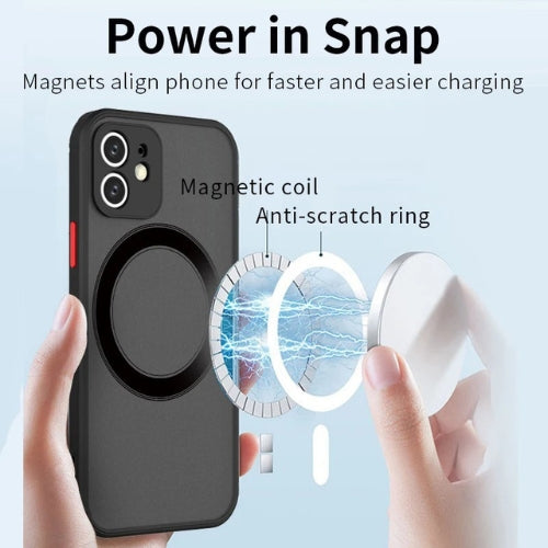 Matte magnetisk telefonetui med MagSafe og faldbeskyttelse – 1+1 GRATIS