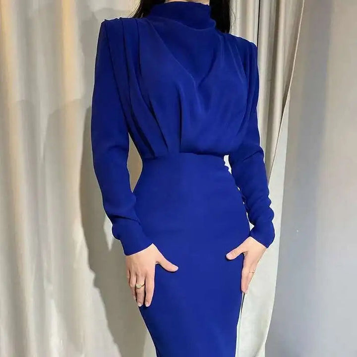 Bodycon midi kjole med rullekrave – Valeria