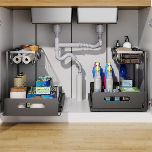 2-niveau under-vask skydeskabsorganisator – Arlo