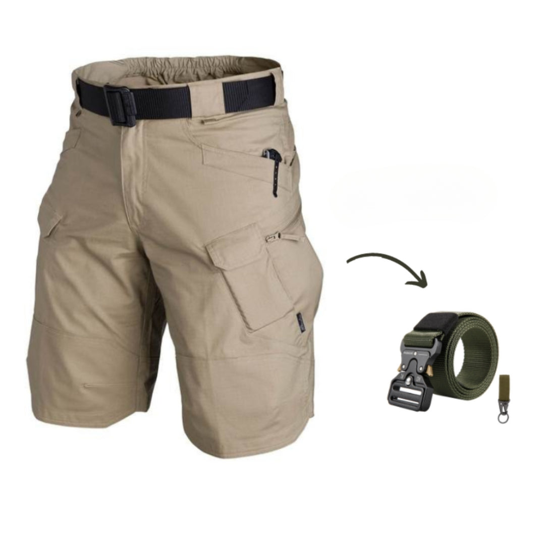 Herre cargo-shorts med 7 lommer & gratis bælte – Taro