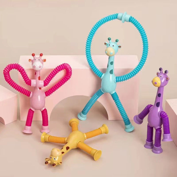 Fleksibelt giraf-legetøj med sugekop - StretchyGiraffe