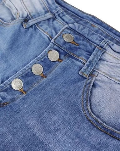 Trendy denimbukser med høj talje - Mila