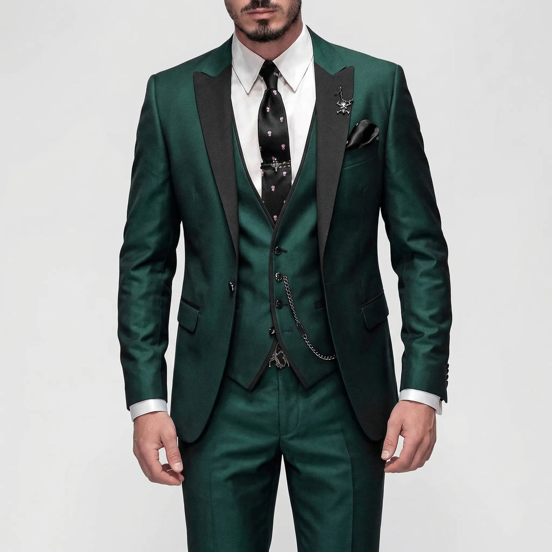3-Piece Slim Fit Formal Suit - Seth