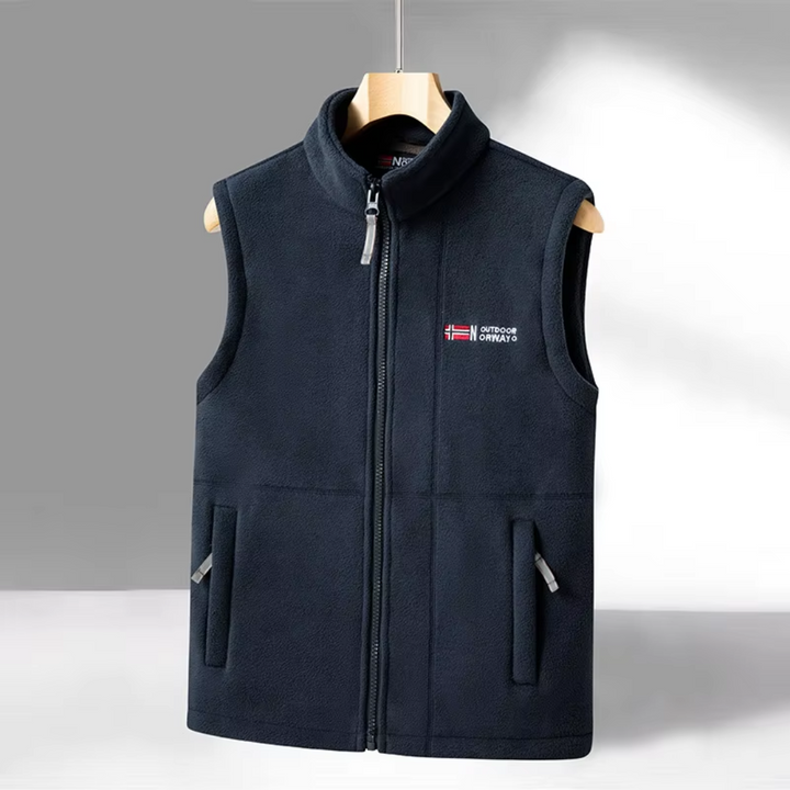 Herren fleece udendørs vest – Foret med ståkrave – Kaspar