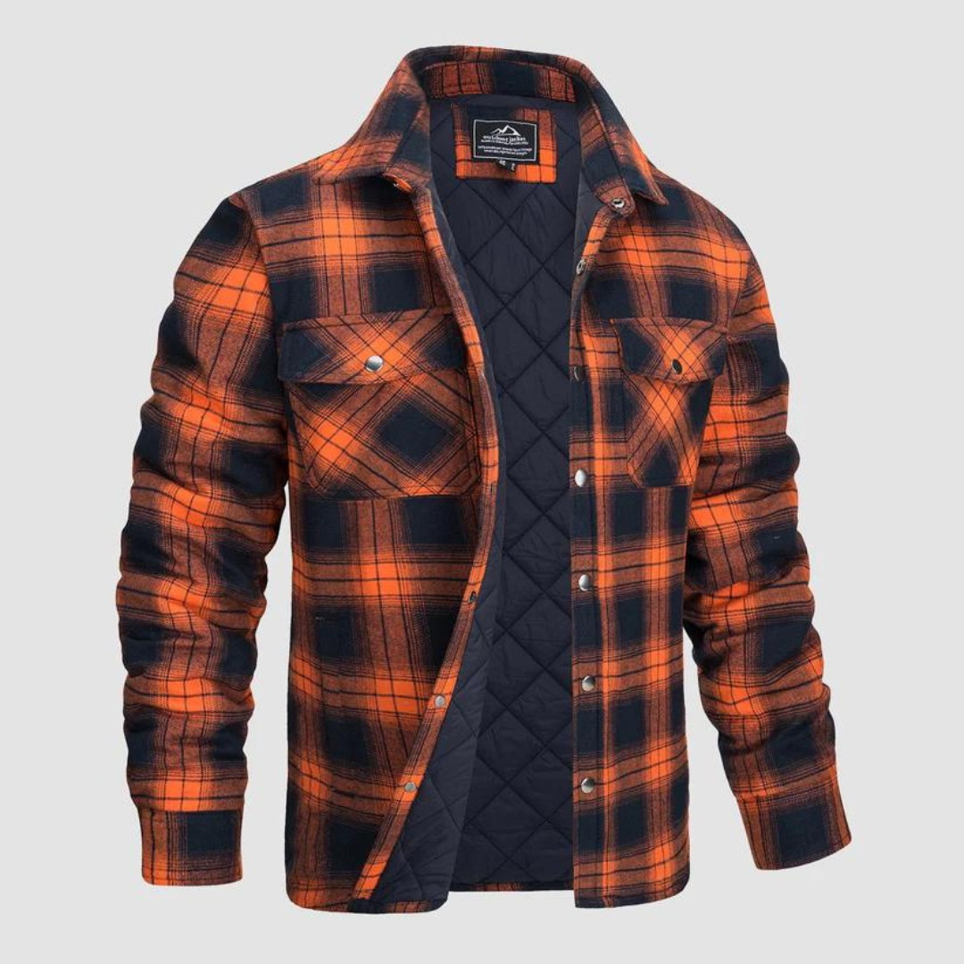 Herrer flannel skjortejakke med varm foring – Magnus