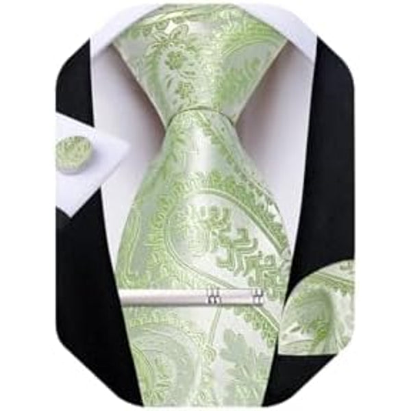 Men's Paisley Formal Tie Set - Refined Wedding & Event Accessories 9