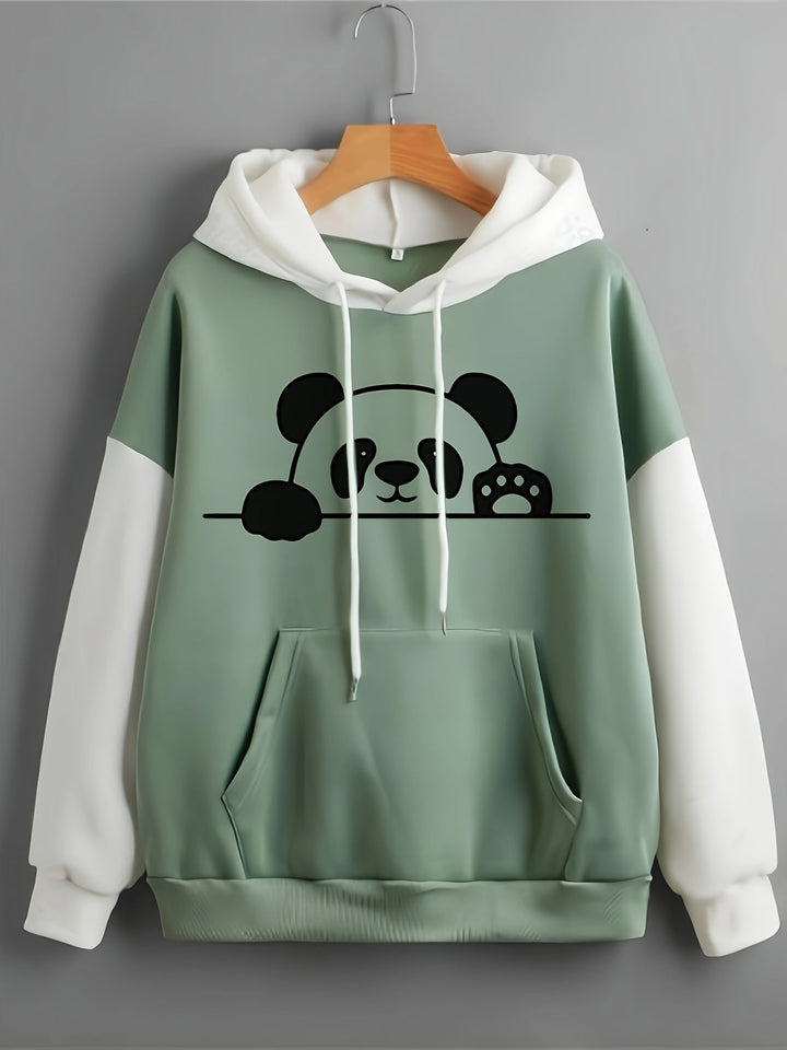 Sød dame-hoodie med kængurulomme - Amira