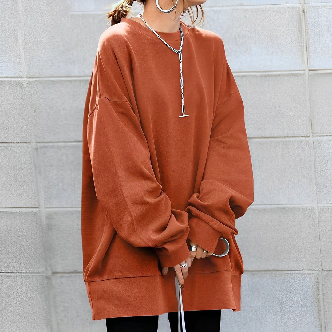 Dame oversize sweater med strukturdesign – Anneliesae